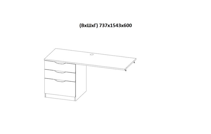 Кровать 2-х ярусная с письменным столом и шкафом POLINI Kids Simple Белый / Бетон в Самаре - изображение 9