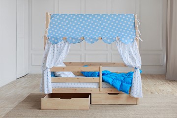 Детская кровать Домик с ящиками, без покраски в Самаре - предосмотр 1