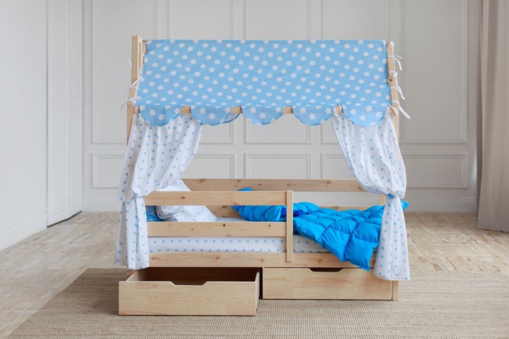 Детская кровать Домик с ящиками, без покраски в Самаре - изображение 1