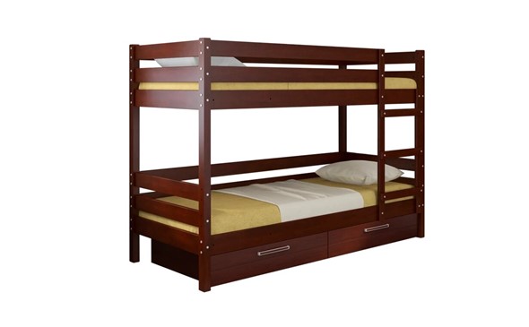 Кровать в детскую Джуниор двухъярусная с ящиками (Орех) в Самаре - изображение