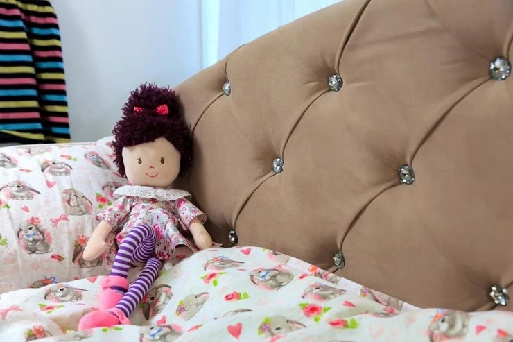 Детская кровать Эльза с бортиком, Бежевый (щиты) в Тольятти - изображение 2