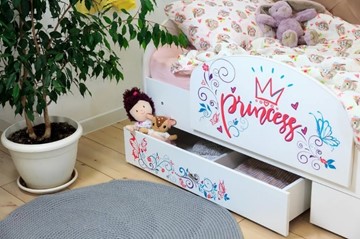 Детская кровать Эльза с бортиком, Розовый (латы) в Тольятти - предосмотр 2