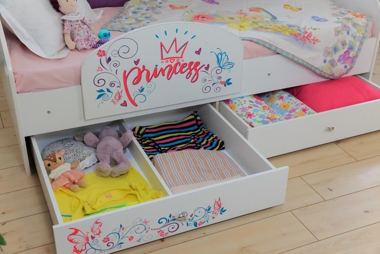 Детская кровать с ящиками Эльза без бортика, Розовый (латы) в Самаре - изображение 3