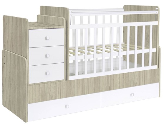 Детская кровать Фея 1100 Вяз-белый в Самаре - изображение