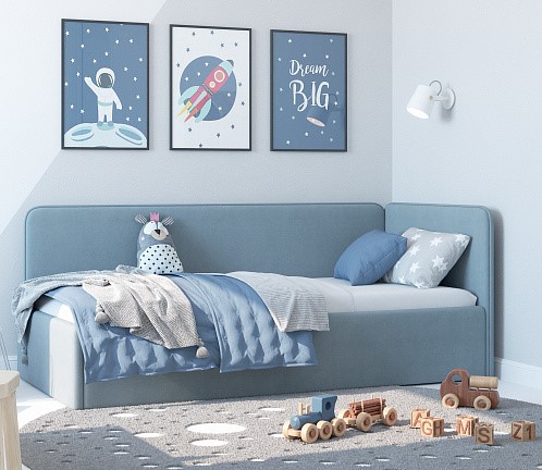 Кровать детская Leonardo голубой 160х70 в Самаре - изображение 4