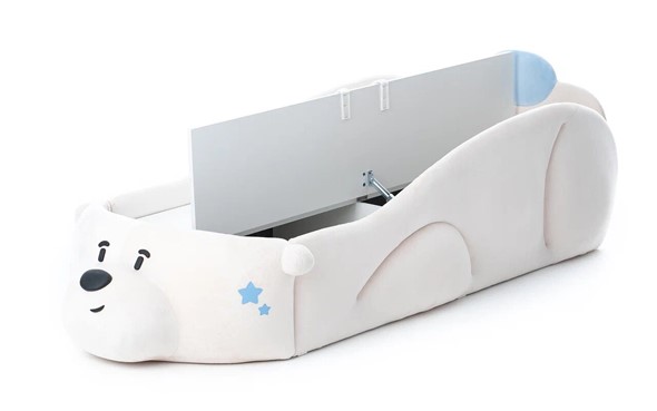 Кровать в детскую Мишка Pasha с ящиком, белый в Самаре - изображение