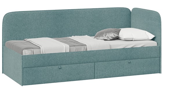 Подростковая кровать Молли тип 1 (80), Микровелюр Scandi Indigo 11 в Тольятти - изображение