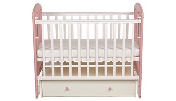 Детская кровать Polini kids Simple 328, белый-розовый в Сызрани