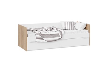 Кровать в детскую Порто ТД-393.12.01 (Яблоня беллуно/Белый софт) в Тольятти