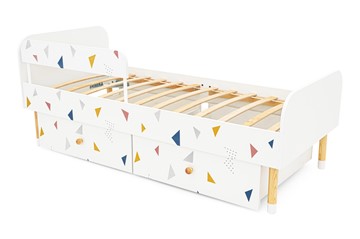 Кровать в детскую Stumpa Классика "Треугольники желтый, синий, розовый" в Тольятти - предосмотр 11