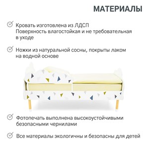Кровать в детскую Stumpa Облако "Треугольники зеленый, синий" в Тольятти - предосмотр 17