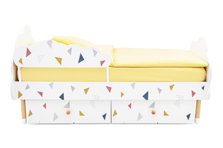 Кровать в детскую Stumpa Облако "Треугольники желтый, синий, розовый" в Тольятти - изображение 8