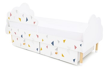 Кровать в детскую Stumpa Облако "Треугольники желтый, синий, розовый" в Тольятти - предосмотр 9