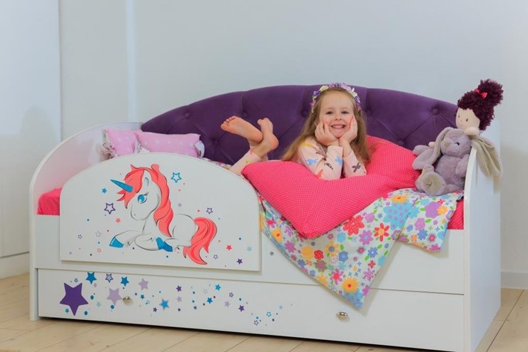 Детская кровать Звездочка с бортиком, Фиолетовый в Самаре - изображение 4