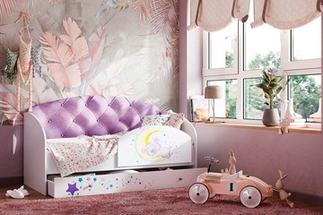 Детская кровать Звездочка с бортиком, Фиолетовый в Тольятти - предосмотр
