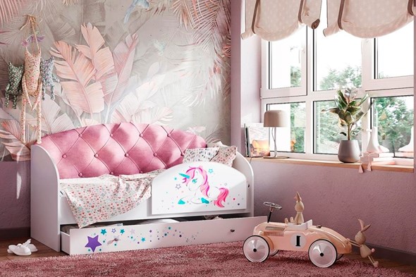Кровать детская Звездочка с бортиком, Розовый в Самаре - изображение