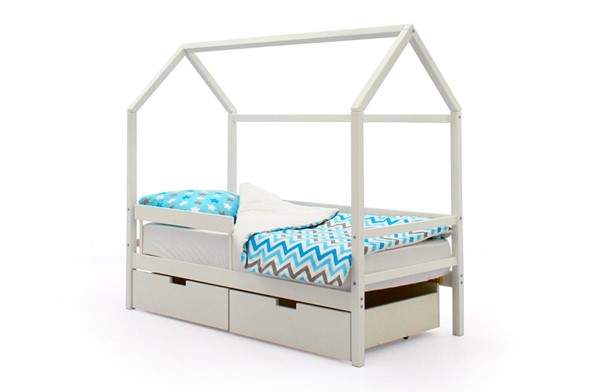 Кровать-домик детская Svogen белый в Самаре - изображение