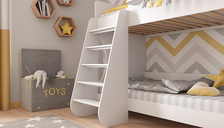 Кровать-чердак POLINI Kids Dream 1500 Белый в Самаре - изображение 5