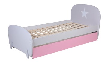 Кровать подростковая POLINI Kids Mirum 1915 Серый / розовый в Самаре