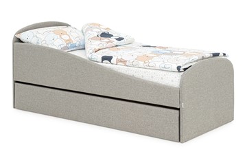 Кровать в детскую с ящиком Letmo халва (рогожка) в Тольятти