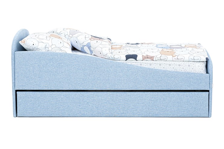 Мягкая кровать с ящиком Letmo небесный (рогожка) в Тольятти - изображение 10