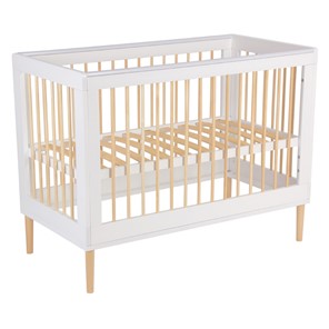 Кровать для новорожденных POLINI Kids Simple 360 Белый / Натуральный в Самаре - предосмотр