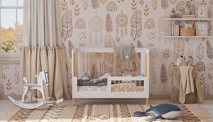 Кровать для новорожденных POLINI Kids Simple 360 Белый / Натуральный в Самаре - изображение 7