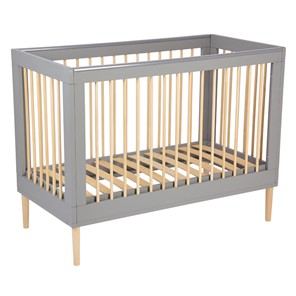 Кроватка в детскую POLINI Kids Simple 360 Серый / Натуральный в Самаре - предосмотр 1