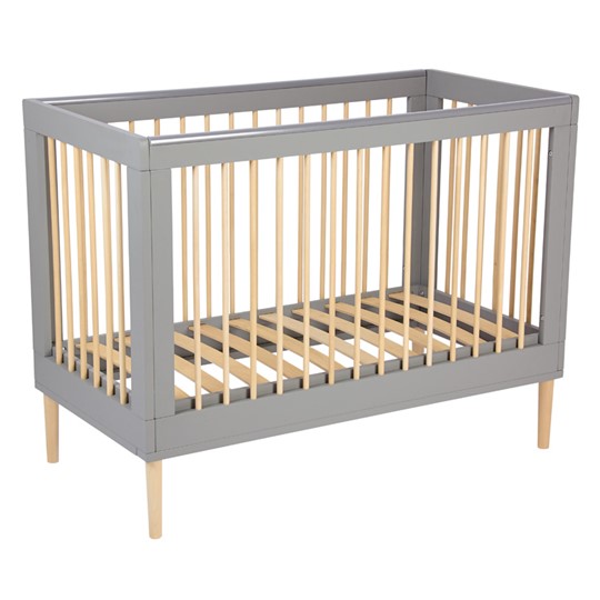 Кроватка в детскую POLINI Kids Simple 360 Серый / Натуральный в Самаре - изображение 1