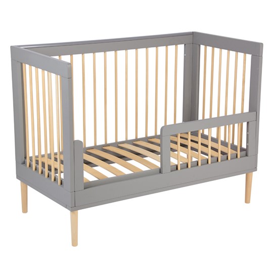 Кроватка в детскую POLINI Kids Simple 360 Серый / Натуральный в Самаре - изображение 2