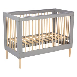 Кроватка в детскую POLINI Kids Simple 360 Серый / Натуральный в Самаре - предосмотр