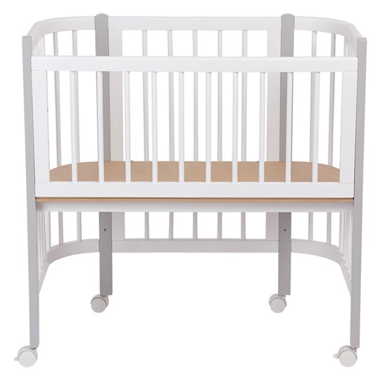 Кроватка детская приставная POLINI Kids Simple 105 Белый / Серый в Самаре - изображение 3