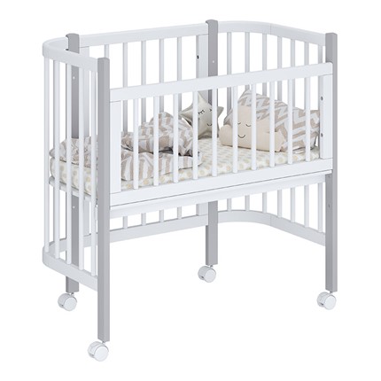 Детская кровать POLINI Kids Simple 120 Белый / Серый в Самаре - изображение