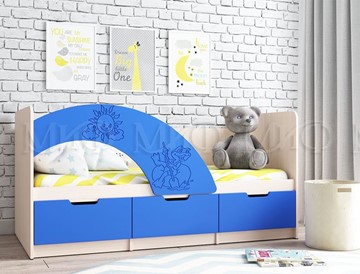 Детская кровать Юниор-3, синий матовый в Самаре
