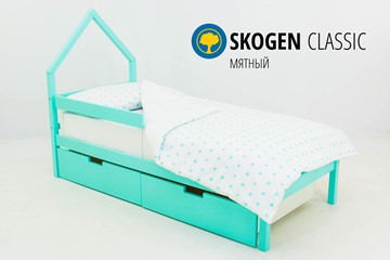 Детская кровать-домик мини Skogen мятная в Самаре