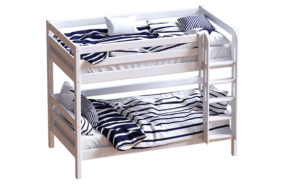 Двухъярусная детская кровать Авалон, восковая эмаль с прямой лестницей в Самаре - изображение
