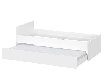 Выкатная кровать для детей Токио, белый текстурный (одинарная (0,9х2,0) + выкатная) в Сызрани - предосмотр