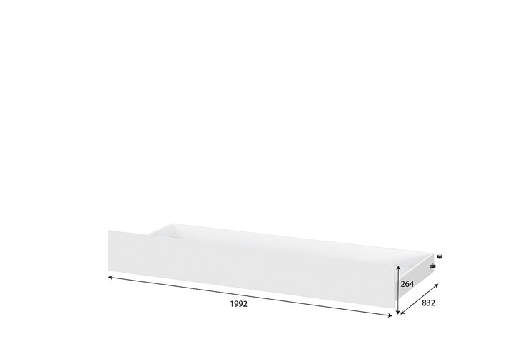 Выкатная кровать для детей Токио, белый текстурный (одинарная (0,9х2,0) + выкатная) в Самаре - изображение 4