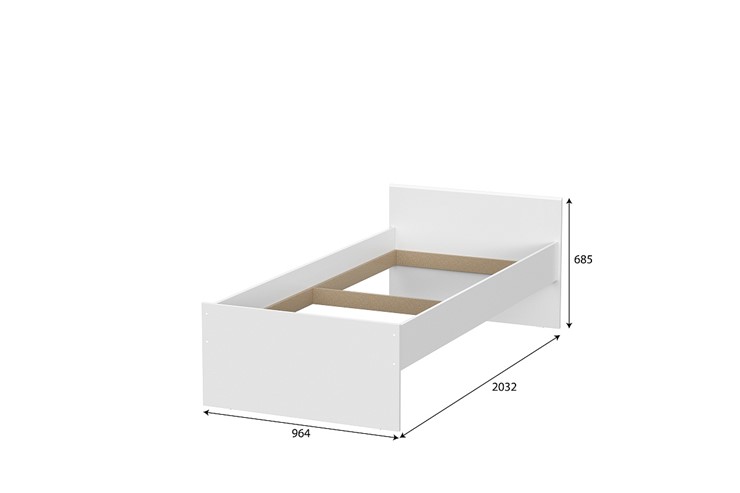Выкатная кровать для детей Токио, белый текстурный (одинарная (0,9х2,0) + выкатная) в Сызрани - изображение 3