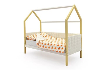 Кровать-домик в детскую «Svogen бежево-белый» мягкая в Самаре - предосмотр