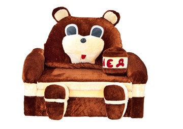 Диван детский Медведь с подушкой, ширина 120 см в Сызрани