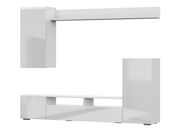 Набор мебели в гостиную МГС-4, белый/белый глянец в Самаре - предосмотр