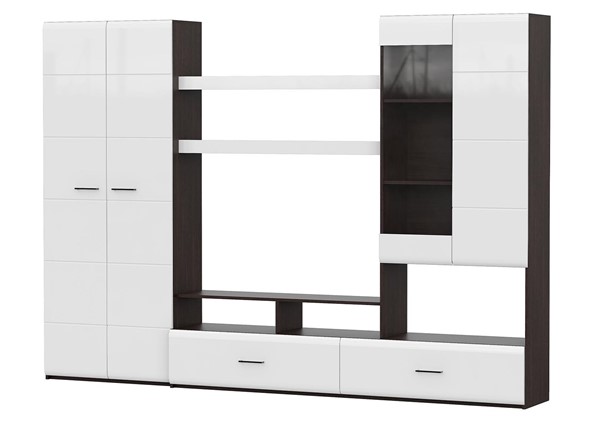 Набор мебели в гостиную МГС-7, венге/белый глянец в Самаре - изображение