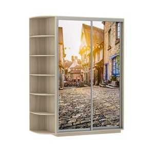 Шкаф 2-дверный Экспресс 1900x600x2200, со стеллажом, Улица/шимо светлый в Тольятти - предосмотр