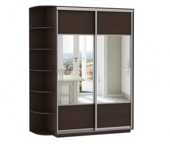 Шкаф 2-дверный Экспресс (Комби), со стеллажом 1900x600x2200, венге в Тольятти