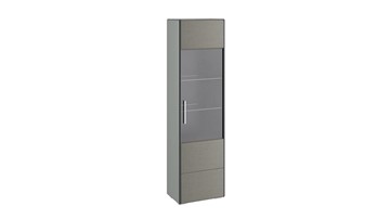 Шкаф однодверный Наоми для посуды, цвет Фон серый, Джут ТД-208.07.25 в Тольятти