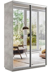 Шкаф 2-дверный Экспресс (2 зеркала) 1600x450x2400, бетон в Самаре