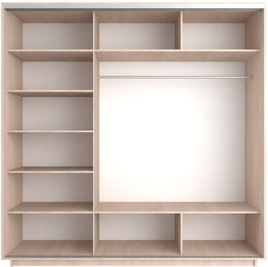 Шкаф 3-х створчатый Экспресс (Комби) 2100х600х2400, дуб молочный в Самаре - изображение 1
