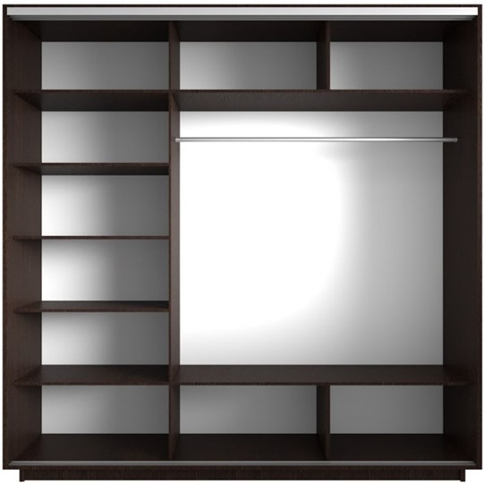 Шкаф Экспресс со стеллажом, 2100х600х2200, Сакура/венге в Тольятти - изображение 1