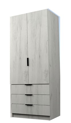 Шкаф ЭШ2-РС-23-8-3я, Дуб Крафт белый 190х80х52 в Тольятти - изображение